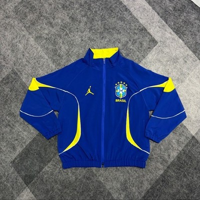 Jordan Brazil 2026 WC Windbreaker/Jacke in blau und gelb (Größe L)