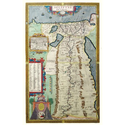 Historic Map - Egypt Ancient - Ortelius 1570 - Vintage Wall Art