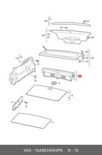 ORIGINAL Volkswagen ID.3 E11 Kofferraumschloss Träger Verkleidung 10A8634594PK BRANDNEU OEM
