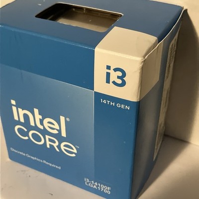 PCIe 5.0 Intel Core i3-14100F 4.7GHz turbo LGA 1700 cpu with cooler
