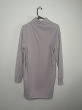 Athleta Cozy Karma Sweater Dress Mock Neck Lilac Long Sleeve Pockets Size Small