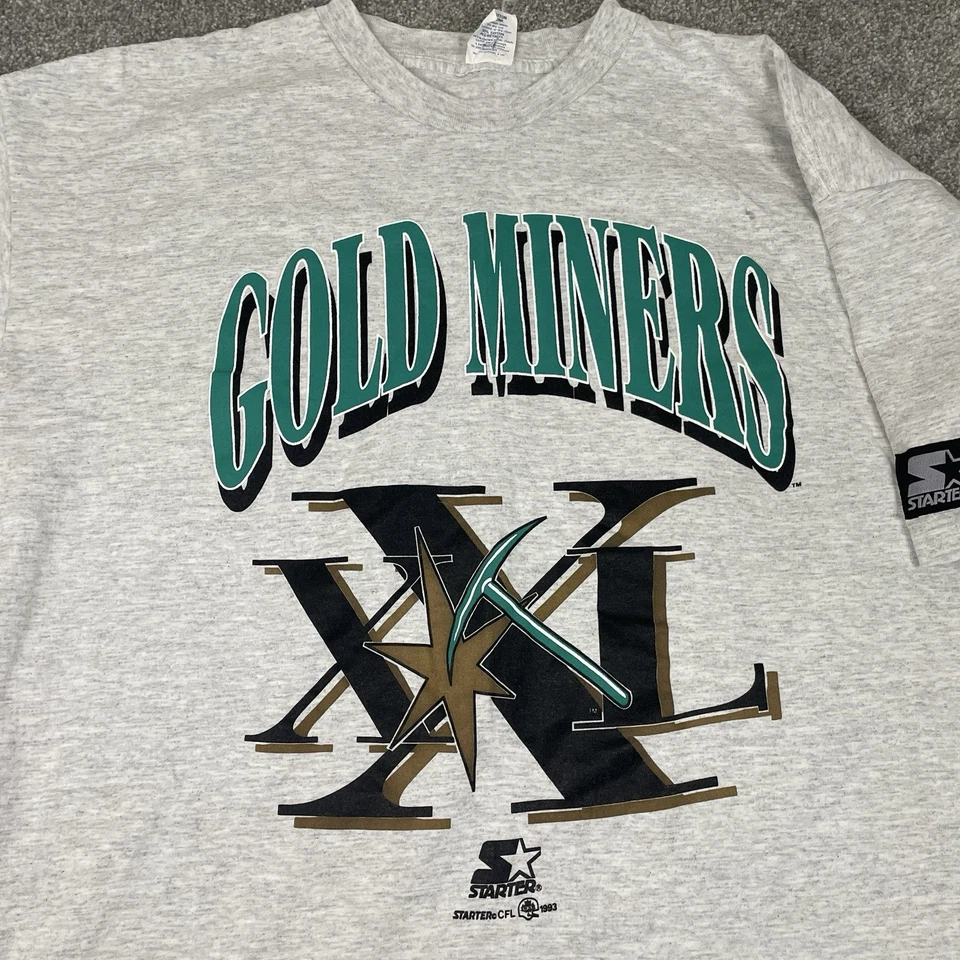 Camiseta de colección CFL Sacramento Gold Miners Starter para hombre XL puntada única 1993 Foto 4 de 4