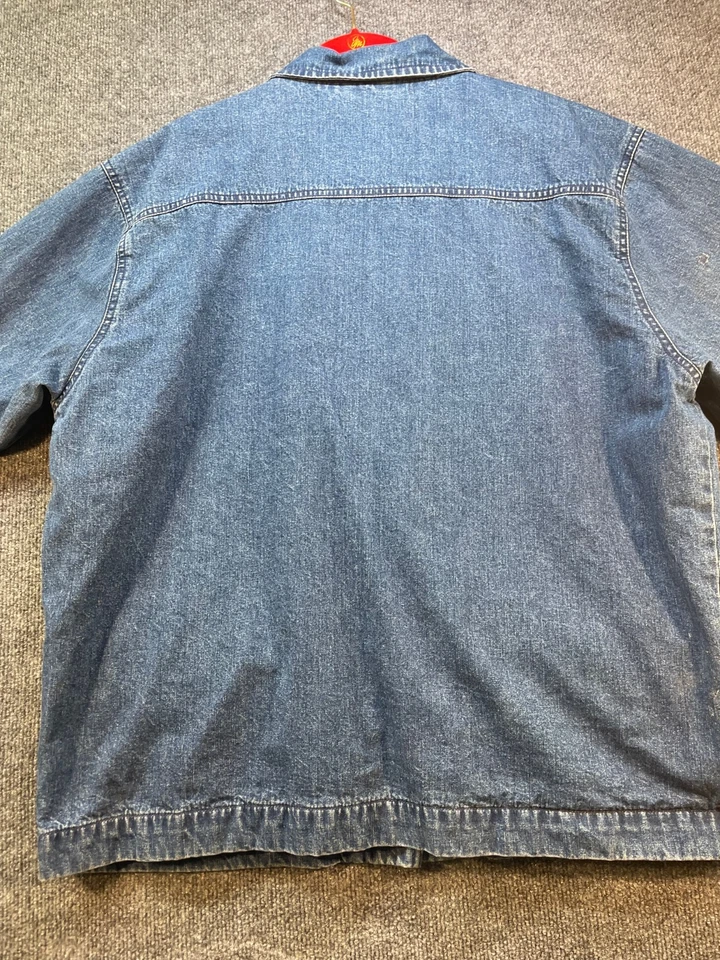 Chaqueta de mezclilla para mujer Eddie Bauer XL forrada de lana parcheada Foto 3 de 4