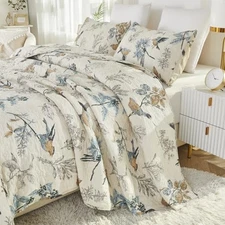  Bird Bedding American Country Style Comforter Set Size 100% King Country Chic