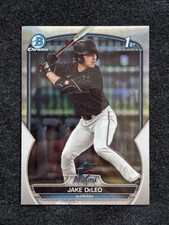 2023 Bowman Draft #BDC-158 Jake DeLeo Chrome Refractor Miami Marlins