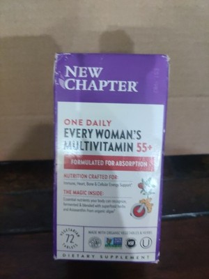 NEW CHAPTER EVERY Women's MULTIVITAMIN 55+ 72 Pills Exp 03/2026