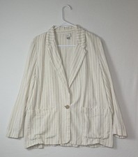 A New Day Blazer Rayon Linen Single Button Oversized Professional Size L