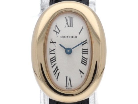 Cartier Mini Baignoire 18K Gold Watch L272
