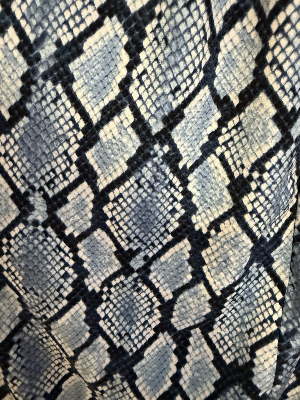 Michael Kors Blue Snakeskin Python Silver Chain H… - image 5