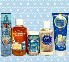 SANTA'S BLUEBERRY SHORTBREAD Mist Shower Cream Salt Soak Bath  and Body Works