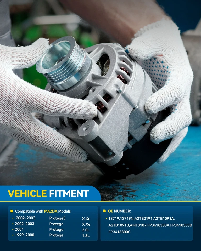 PHILTOP 13719 Alternator For 1997 1998 1999 2000 - 2003 Mazda Protege Protege5 Foto 2 de 4