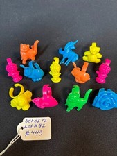Vintage 90s Lisa Frank plastic rings set of 12  B42L42-43