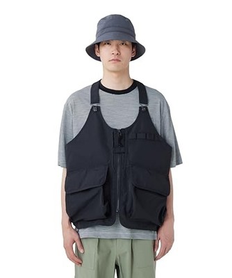 Snow Peak TAKIBI Ripstop Vest VT-26SU002 (Herren/Damen Weste) BLACK SJapan