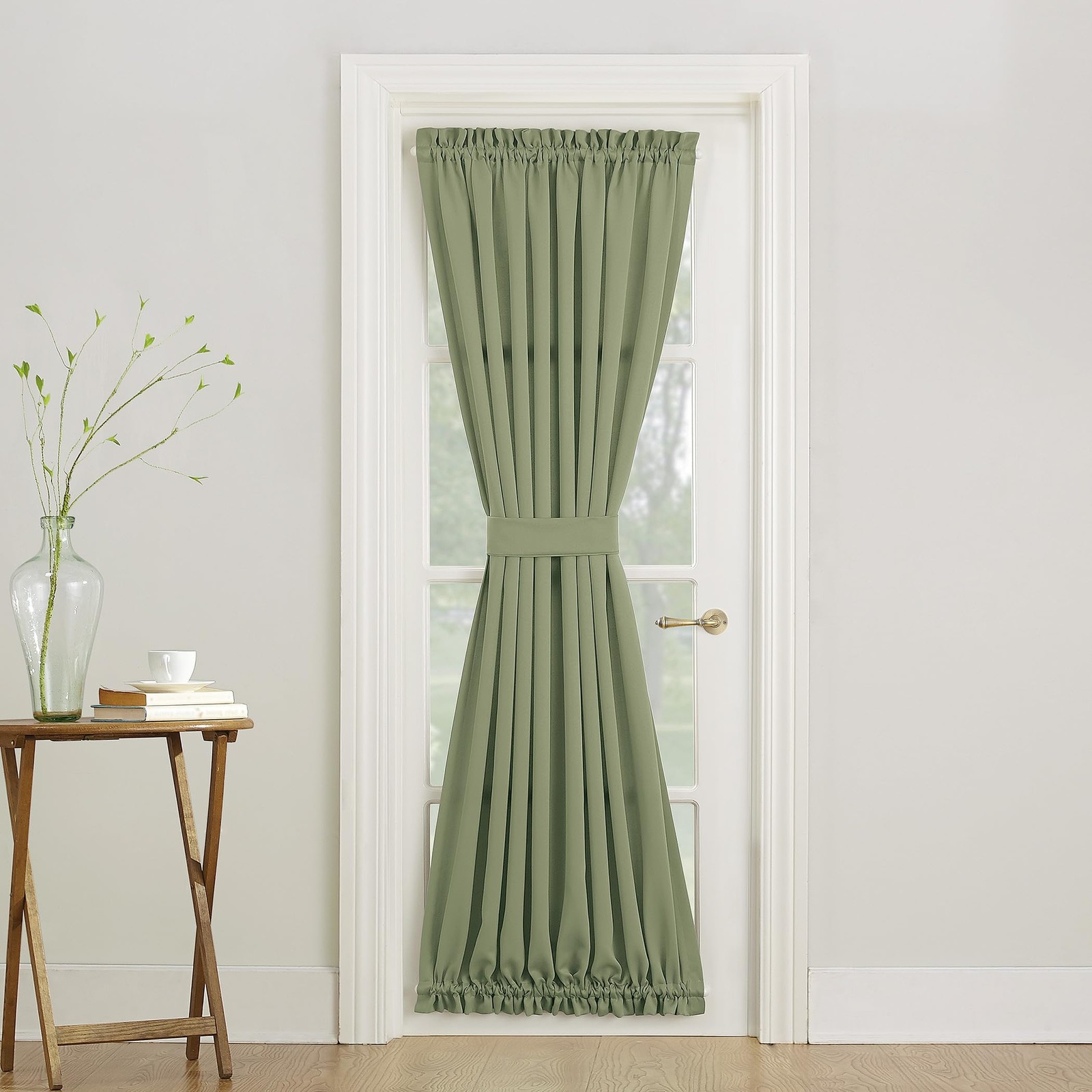 Barrow Sage Green Energy Saving Rod Pocket Curtain 54x72 Inches