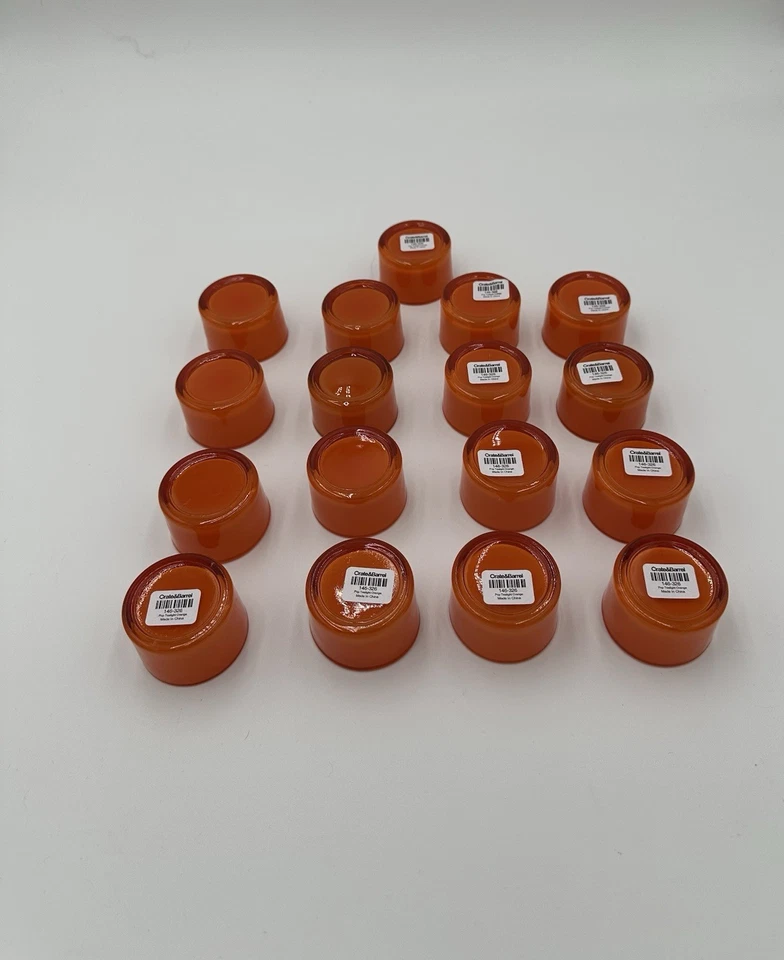 Lote de 15 Candelabros Pop Tea Light Naranja Etiquetas Originales Caja y Barril Foto 2 de 4