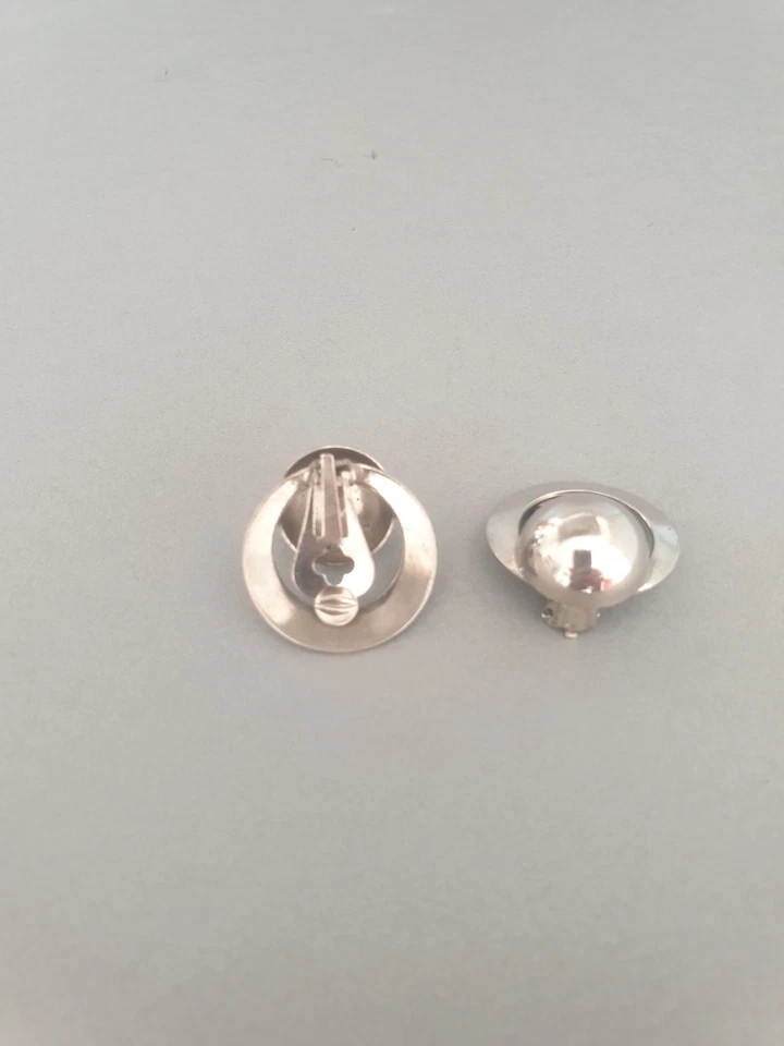 Jolie paire de boucles paire de boucles d'oreilles vintage modernistes - Photo 2/2