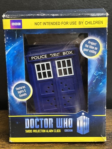 2012 DOCTOR WHO Tardis Police Box Projection Alarm Clock BBC Zeon Tested Works