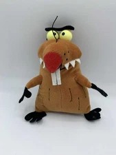 VTG Angry Beavers Daggett Plush Nanco Viacom Nickelodeon W/ Eyebrow 