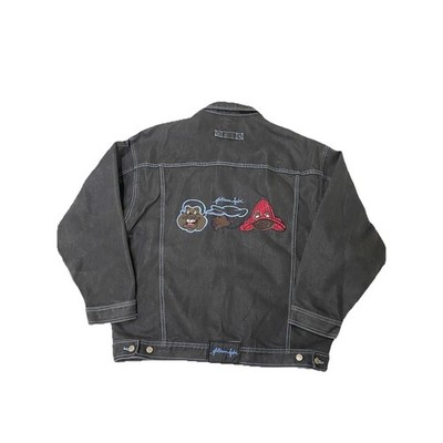 Platinum FUBU Fat Albert Black Denim Jacket Size XXL Rare Hip Hop