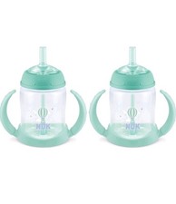 NUK Learner Transition Sippy Cup Removable Handles 5oz 2pk Hot Air Balloons