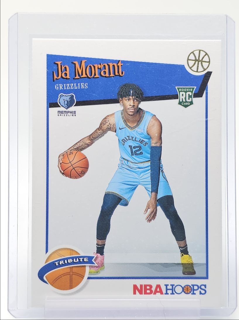 JA MORANT 2019-20 NBA HOOPS TRIBUTE ROOKIE WHITE GRIZZLIES RC Q3813
