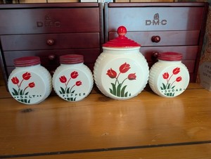 Fireking Tulip Salt and Pepper Shakers | eBay