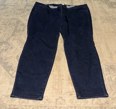 Lane Bryant Womens Plus Sz 28 Flex Magic Waist Deluxe Fit Low Rise  Skinny Jeans