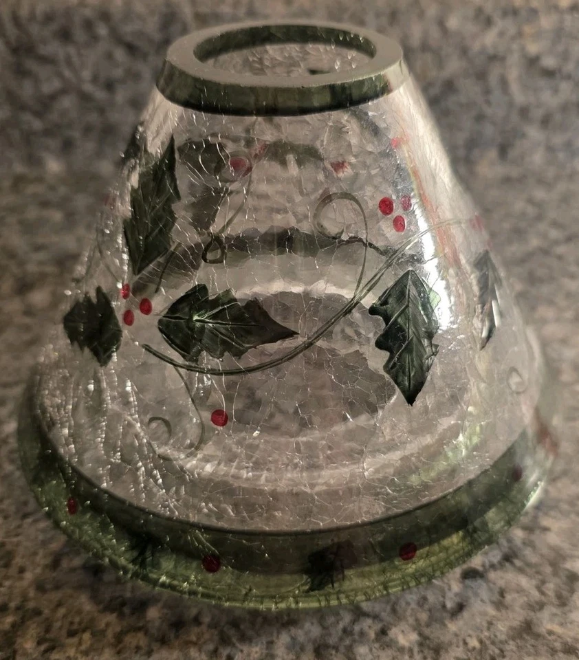 Yankee Candle Crackle Glass Holly Berry Christmas Jar Topper - Image 4 of 4