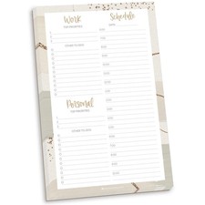 Planning Pad 6x9 Timed To-Do List Brushed Beige