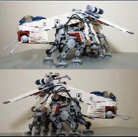 Star Wars Dropship with AT-OT Walker Lego Replica #10195 & 75337 & 75354