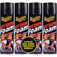 4 Pack Meguiars Hot Shine Tire Foam G13919 19 Oz Aerosol Easy Spray Foam