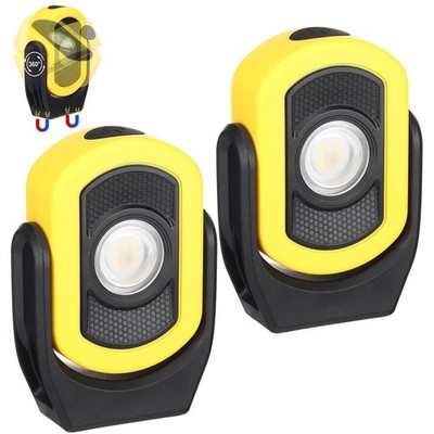 Retisee 2 Pack 780 Lumens Magnetic Work Light USB Rechargeable LED Yellow-2PK