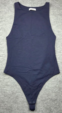 Babaton Contour Racerback Bodysuit Navy Blue Size Small Aritzia Thong-W0020