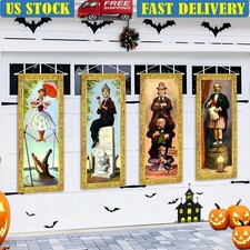 Haunted Mansion Backdrop Banner Halloween Party Decor Horror Photo Background US