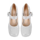 Women's Ankle Strap Platform Mary Jane Pumps Rhinestone Square Toe Shoes US8 — photo 4