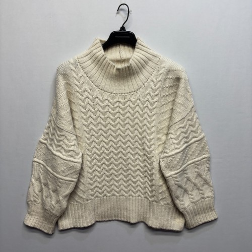 Sayaka Davis Women 100% Wool Fisherman Cable Knit Sweater Size Medium D111 -14