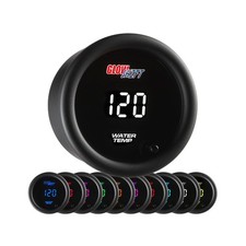 GlowShift 10 Color Digital 300F Water Coolant Temp Gauge Kit, 2-1/16" 52mm