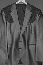 Vtg Miller Stockman Black Blazer/Jacket 44R Western Living Cowboy Rockabilly USA