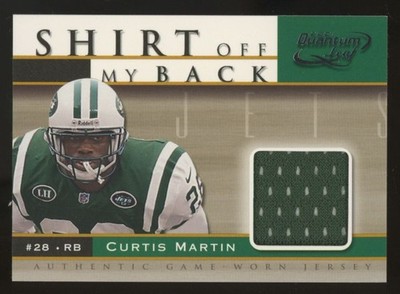 2001 Leaf Quantum Curtis Martin Shirt Off My Back Patch /100 #SB-23