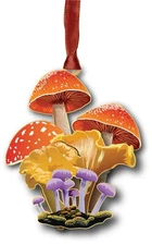 Beacon Design Mushrooms Ornament, 3.27-Inch, Multicolor
