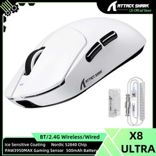 ATTACK SHARK X8 Ultra 8KHz Tri-model Wireless Gaming Mouse With C06 Ultra Cable