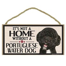 Wood Sign, Portuguese Water Dog, Breed Decor, Gift, Wall Art, Hanging Plaque