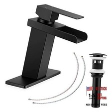 Bathroom Faucet Bathroom Faucets for Sink 1 or 3 Hole Waterfall Matte Black