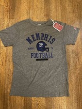 University of Memphis Tigers Gray Football Short Sleeve T-Shirt Sz: M