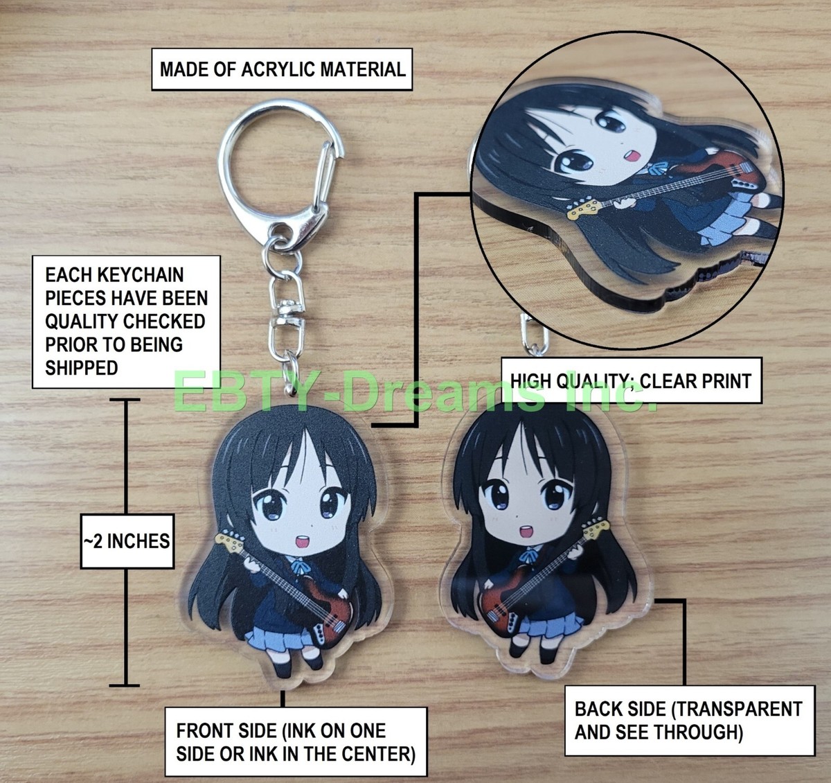 Set of 2 Arifureta Acrylic Keychain Kaori Shirasaki, Shizuku