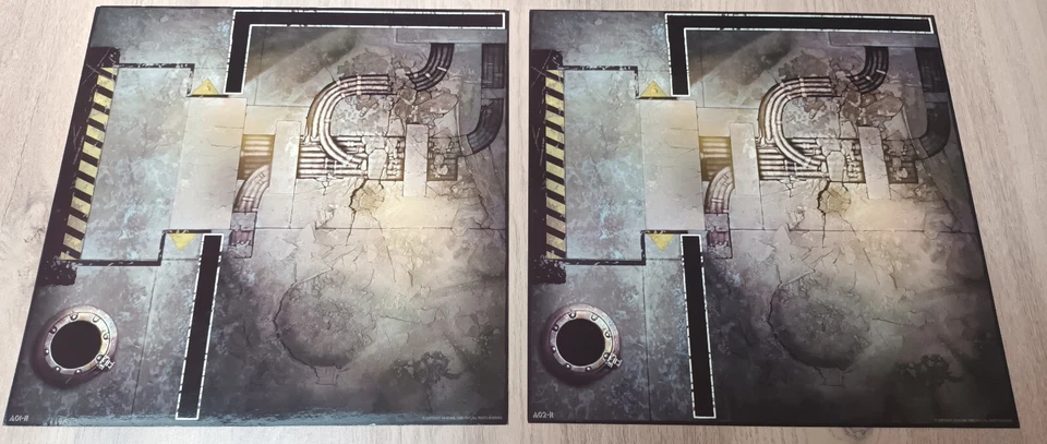 AT-43 REVERSIBLE GAMING TILES (Dust Tactics, WH40K, Warmachine, Necromunda ... ) - Photo 2/4