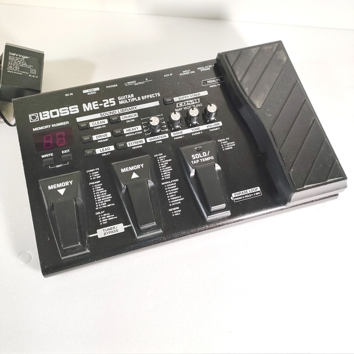 BOSS ME-25 Guitar Multiple Effects Multi Effect Pedal Tested