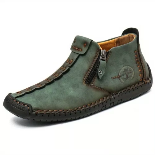 Mens Moccasins Leather Slip on Loafers Casual Walking Flats Soft Dress Shoes - Picture 16 of 20