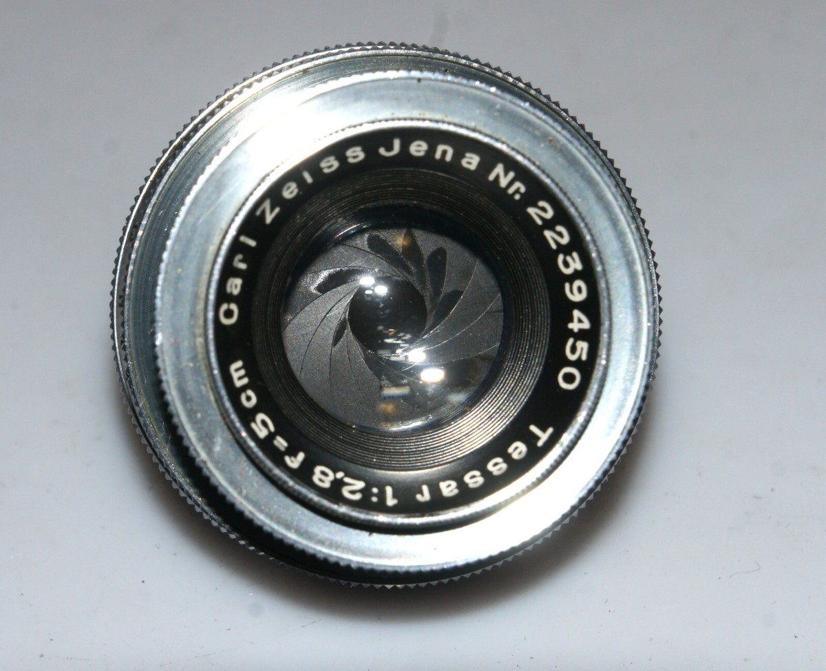 Rare Chrome style Carl Zeiss Jena Tessar 2.8/50 Exakta mount for
