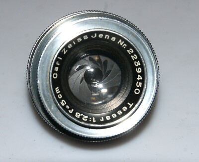 Rare Chrome style Carl Zeiss Jena Tessar 2.8/50 Exakta mount for